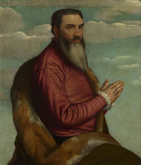 MORETTO da Brescia Praying Man with a Long Beard